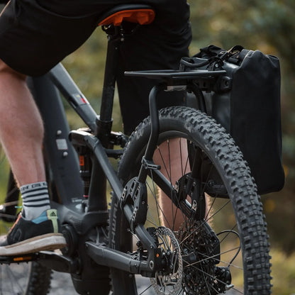 Rear Bike Rack,Fits Mountain Bikes E MTB, Electric Mountain Bikes, Easy Install & Use, Fits Any Brand Pannier Bag & Rack Trunks