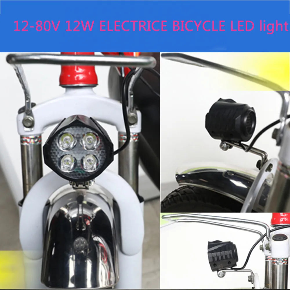 Vridezone 12W E-Bike Headlight with Horn