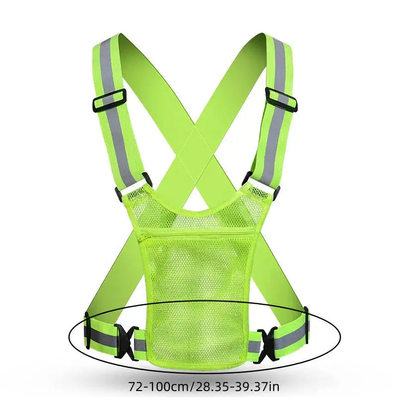 Vridezone Adjustable Reflective E-Bike Visibility Vest with Pocket