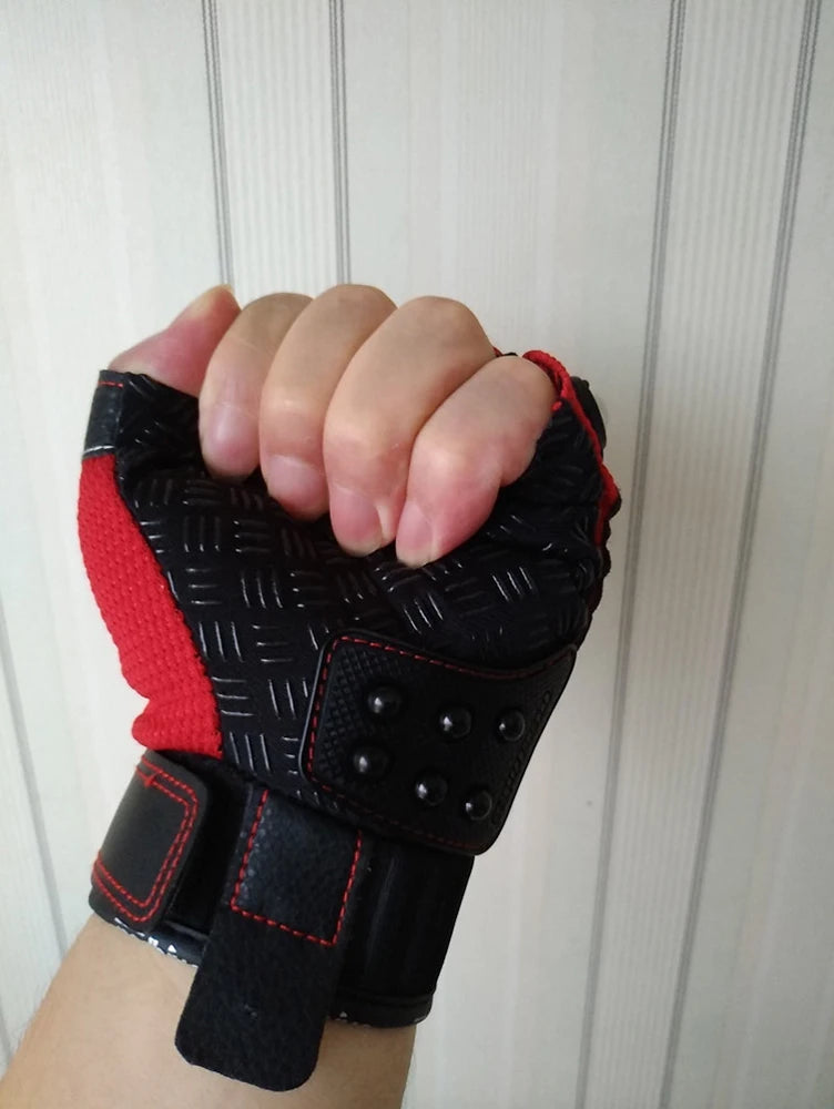 Vridezone Armoured Half-Finger E-Bike Riding Gloves
