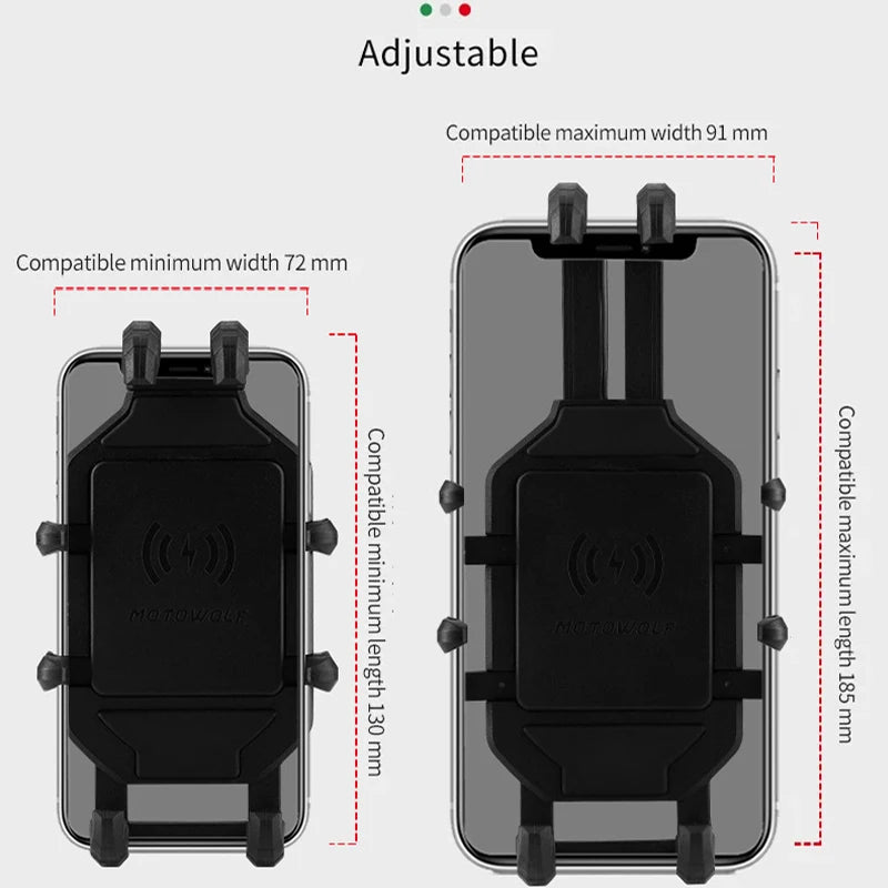 Vridezone 360° Wireless Charging E-Bike Phone Holder