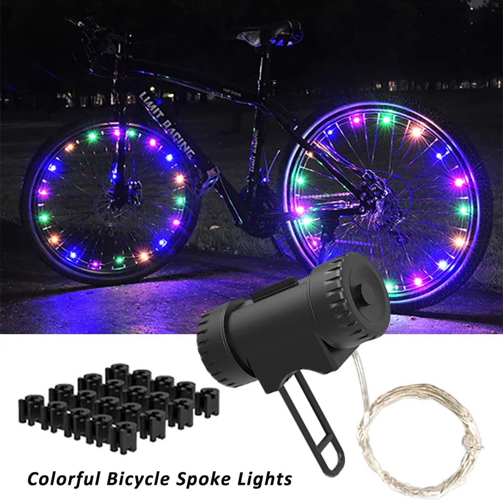 Vridezone IPX6 Colourful LED E-Bike Wheel Spoke Lights