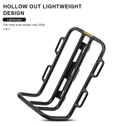 Bicycle Front Fork Shelf Bike Front Rack Carrier Pannier Aluminum Alloy Outdoor Cycling Racks Load Bearing Luggage Shelf Bracket