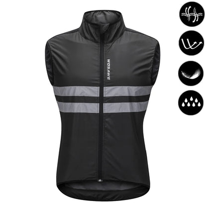 Vridezone Men’s Packable Reflective E-Bike Windbreaker Jacket