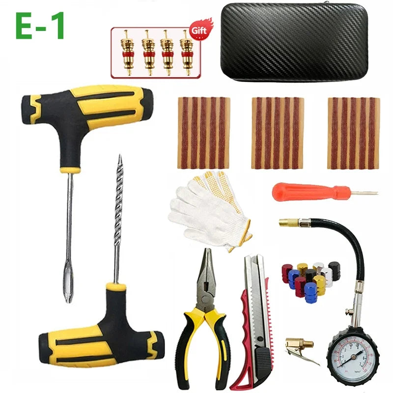 Vridezone Tubeless Tyre Puncture Repair Kit with Rubber Strips