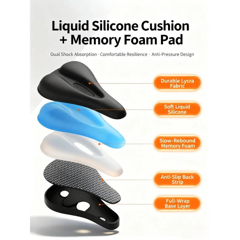 Vridezone Silicone and Memory Foam E-Bike Seat Cover