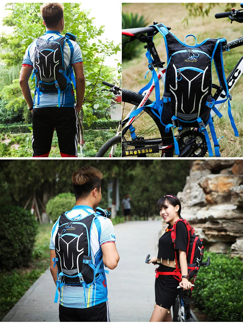 Vridezone E-Bike Hydration Backpack with Helmet Carrier