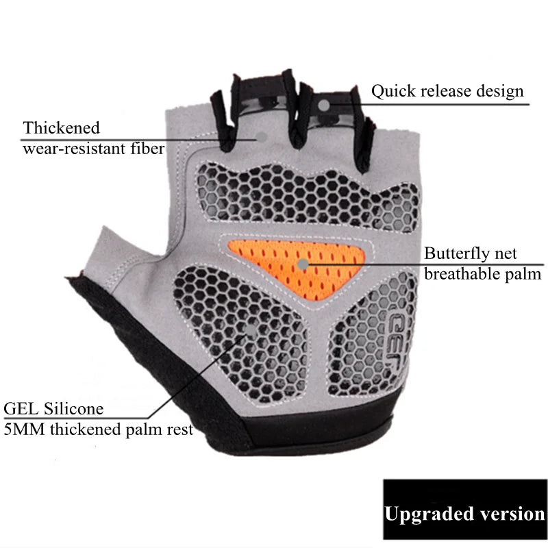 Vridezone Breathable Half-Finger E-Bike Cycling Gloves