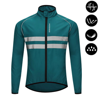 Vridezone Men’s Packable Reflective E-Bike Windbreaker Jacket