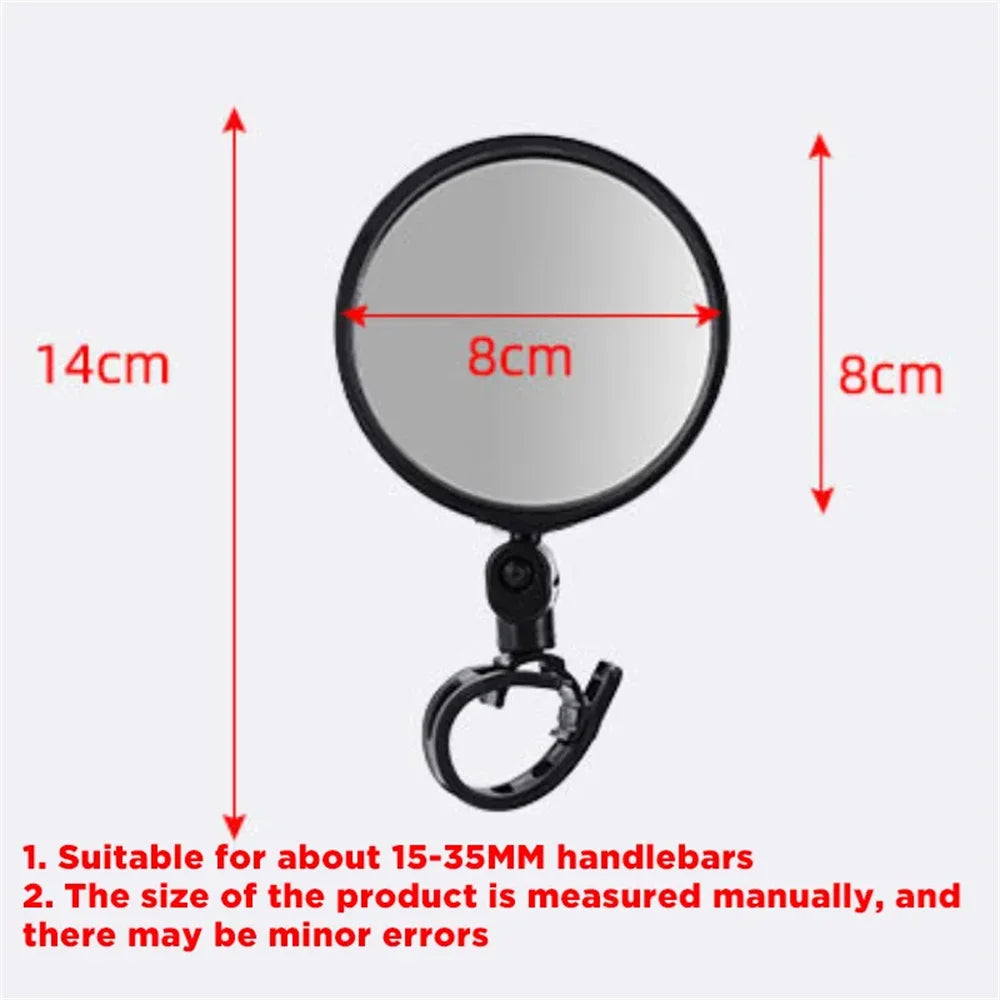Vridezone 360° Round Convex E-Bike Handlebar Mirror