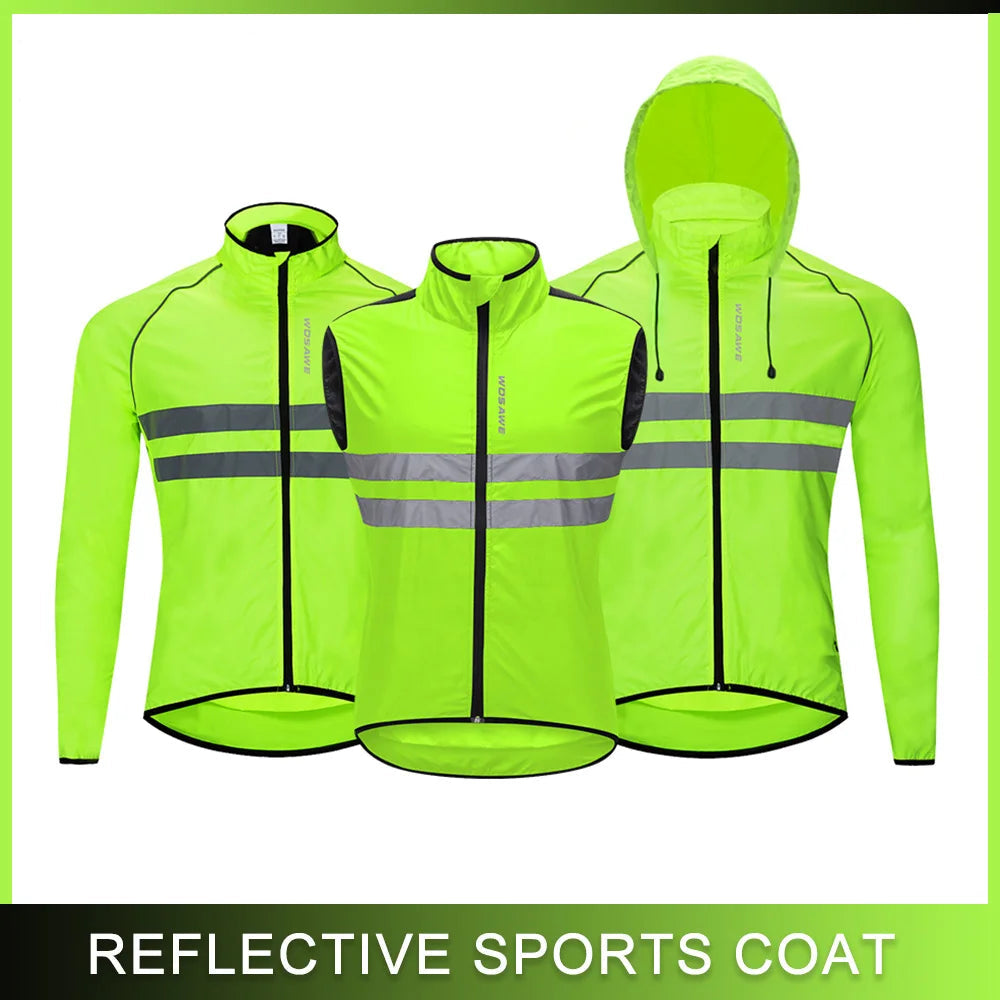 Vridezone Men’s Packable Reflective E-Bike Windbreaker Jacket