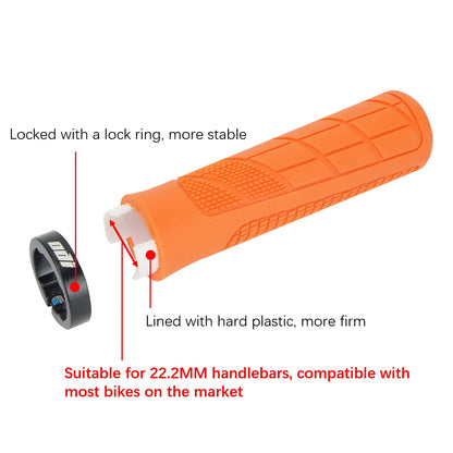 Vridezone Lock-On Rubber E-Bike Handlebar Grips