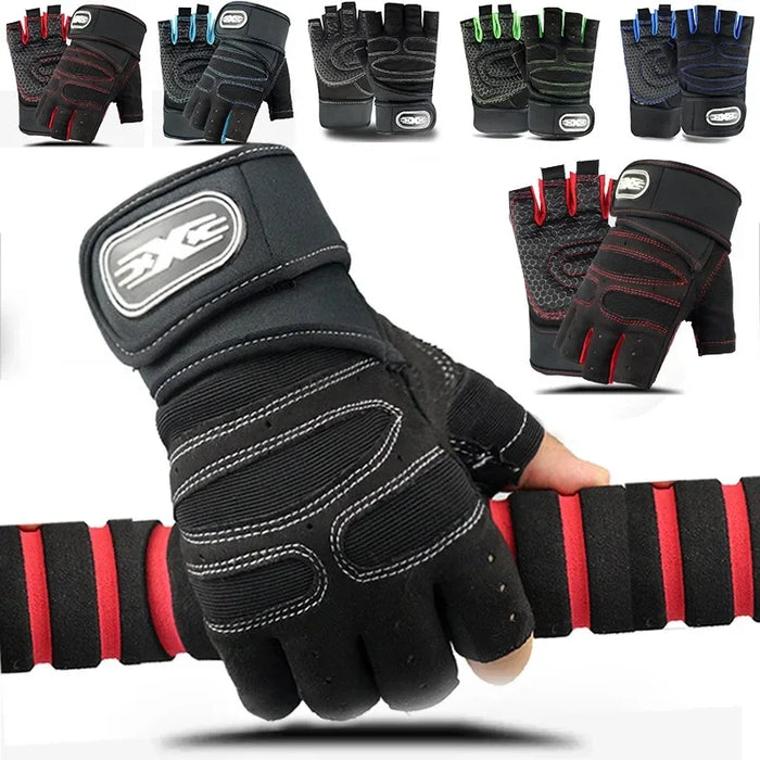 Vridezone Breathable Half-Finger E-Bike Gloves with Wrist Support