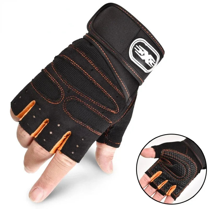 Vridezone Breathable Half-Finger E-Bike Gloves with Wrist Support