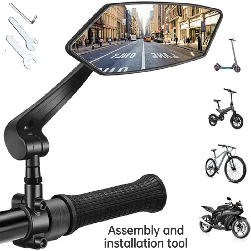 Vridezone 4.5-Inch 360° Adjustable E-Bike Rear-View Mirror