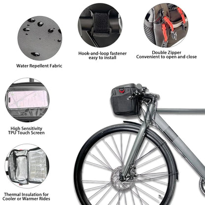 Vridezone 4L Insulated E-Bike Handlebar Bag