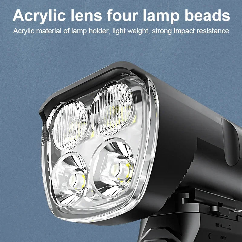 Vridezone 2400-Lumen USB Rechargeable E-Bike Headlight