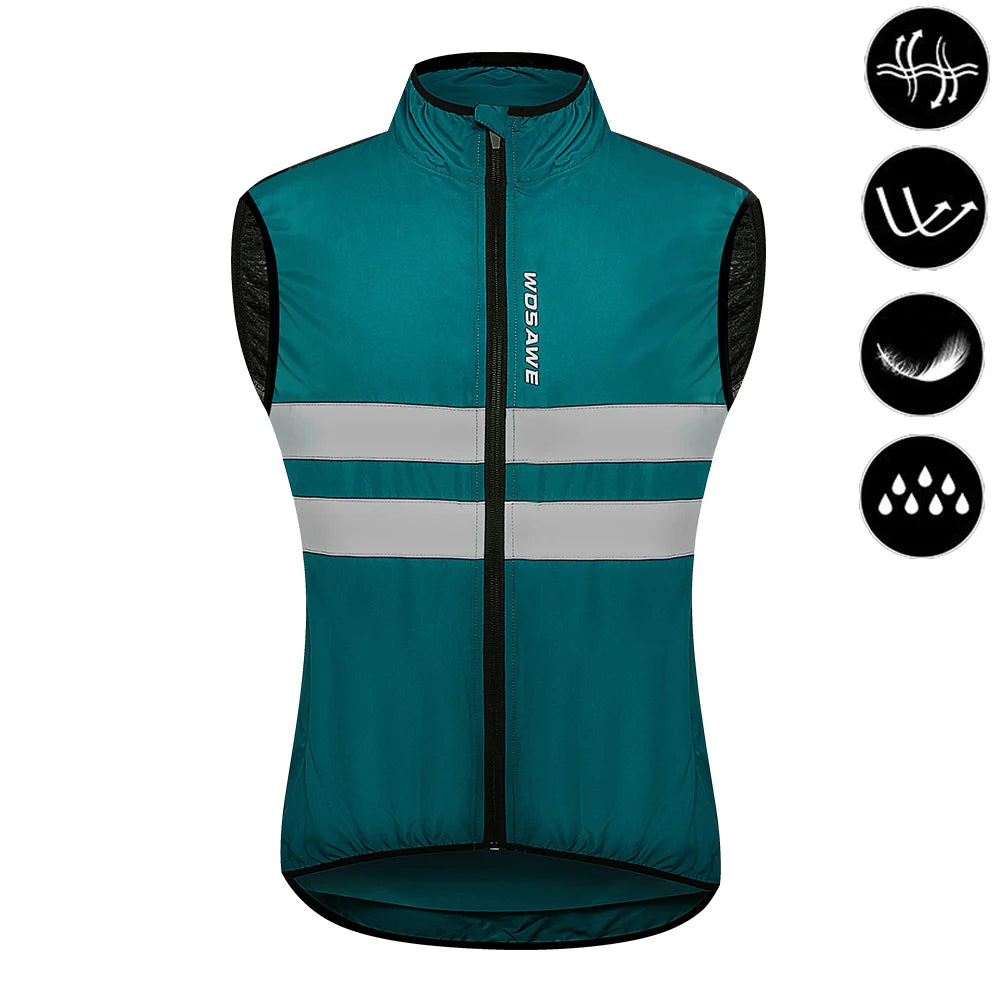 Vridezone Men’s Packable Reflective E-Bike Windbreaker Jacket