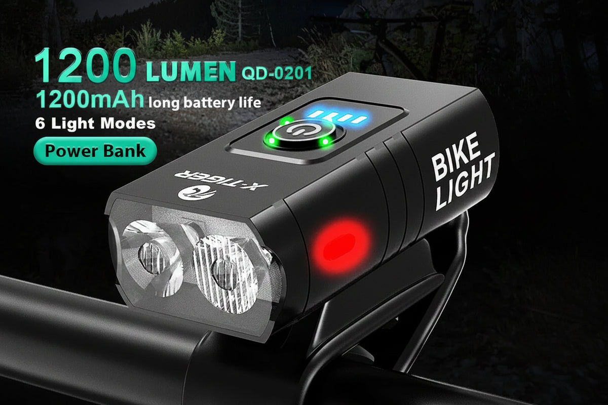 Vridezone 2400-Lumen USB Rechargeable E-Bike Headlight