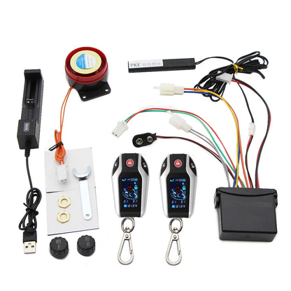 48v~145v Elerctric Bike E-bike Two Way Alarm LCD Screen Burglar Security System Auto Sensing Theft Protection Rechargeable