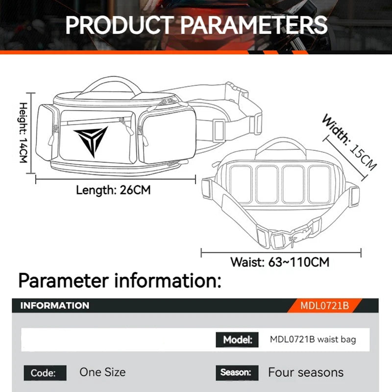 Vridezone Expandable Water-Resistant E-Bike Waist Bag