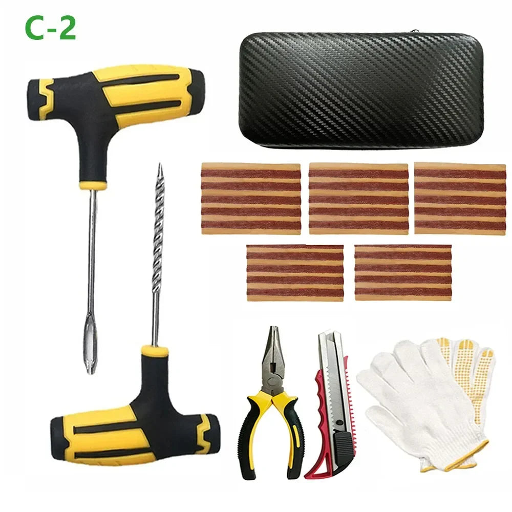 Vridezone Tubeless Tyre Puncture Repair Kit with Rubber Strips