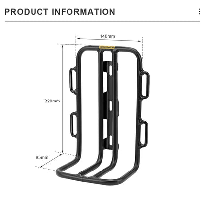 Bicycle Front Fork Shelf Bike Front Rack Carrier Pannier Aluminum Alloy Outdoor Cycling Racks Load Bearing Luggage Shelf Bracket