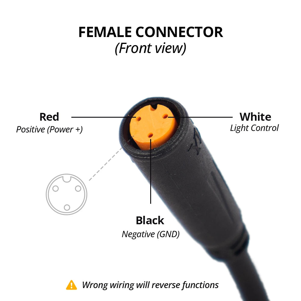 Vridezone 260-Lumen E-Bike Headlight with Integrated Horn