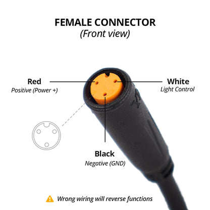 Vridezone 260-Lumen E-Bike Headlight with Integrated Horn