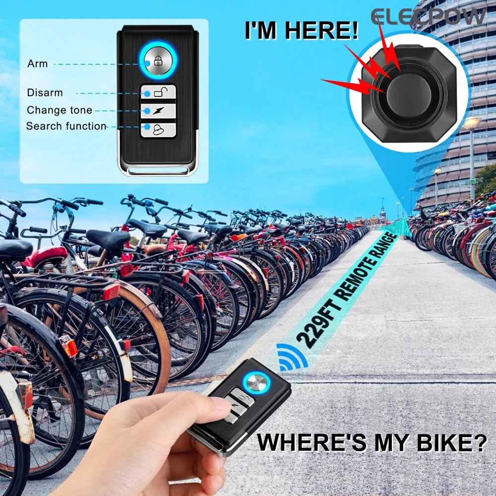 Vridezone 4-in-1 E-Bike Taillight & Anti-Theft Alarm