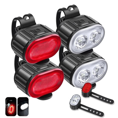 Vridezone Rechargeable E-Bike Front and Rear Light Set