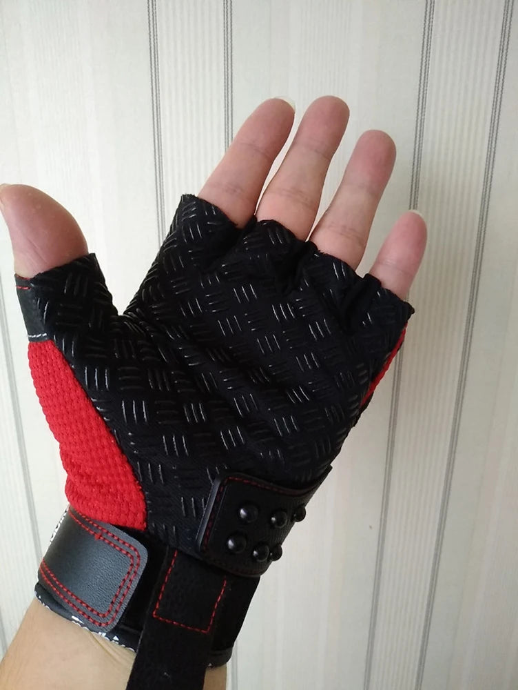 Vridezone Armoured Half-Finger E-Bike Riding Gloves