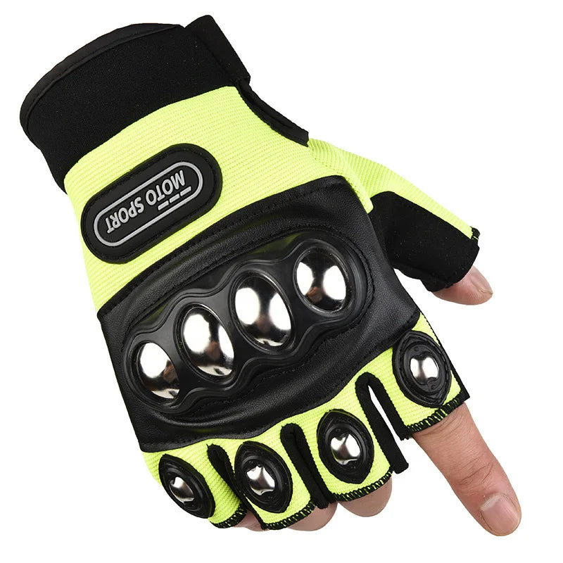 Tactical Gloves Steel Safety Outdoor Cycling Equipment Brass Knuckle Motorcycle Powersports Racing Bicycle Self Defence For Man