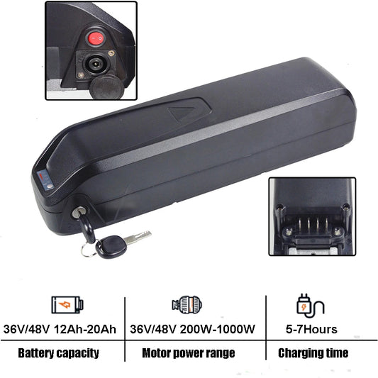 E-Bike Batteries 36V 48V 12Ah 15Ah 20Ah Li-ion Battery for Hitway Colorway BK15 BK27 BK29 Baolujie Poleejiek Electric Bike