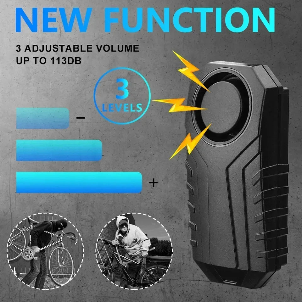 Vridezone 113 dB Wireless E-Bike Anti-Theft Alarm