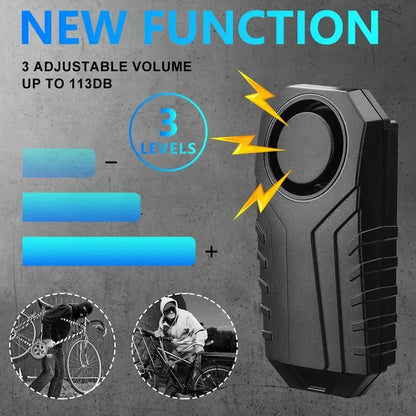 Vridezone 113 dB Wireless E-Bike Anti-Theft Alarm