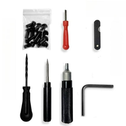 Vridezone 17-Piece Tubeless Tyre Puncture Repair Kit with Mushroom Plugs