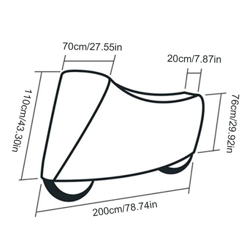 Vridezone 210T Waterproof UV-Protective E-Bike Cover