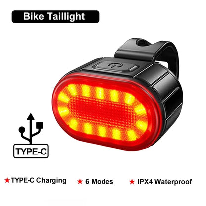 Vridezone Rechargeable E-Bike Front and Rear Light Set