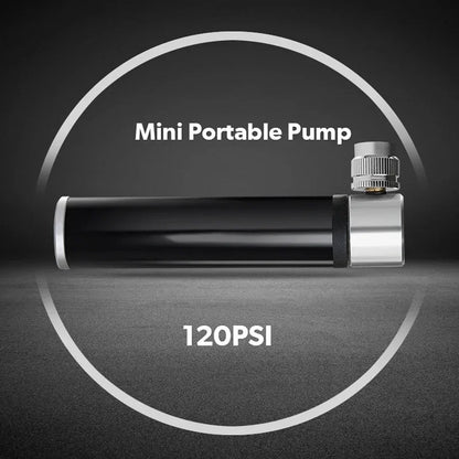 Vridezone Mini E-Bike Tyre Pump – 120 PSI with Presta and Schrader Valves