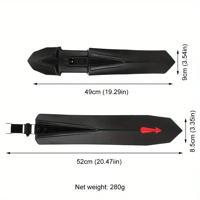 Vridezone 24–27-Inch E-Bike Front and Rear Mudguard Set