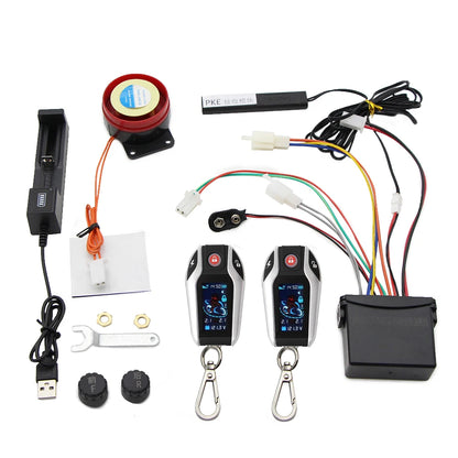 48v~145v Elerctric Bike E-bike Two Way Alarm LCD Screen Burglar Security System Auto Sensing Theft Protection Rechargeable