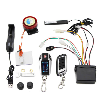 48v~145v Elerctric Bike E-bike Two Way Alarm LCD Screen Burglar Security System Auto Sensing Theft Protection Rechargeable