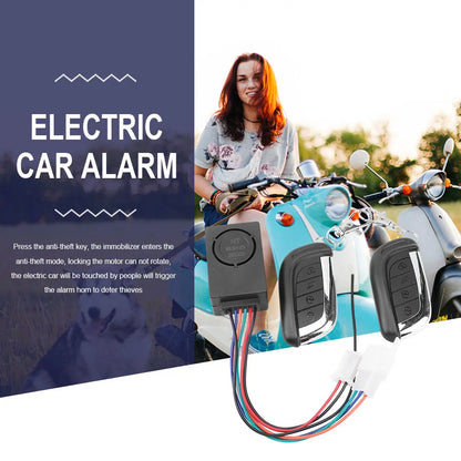 E-bike Alarm System Electric Scooter Security Anti Lost Remote Control Alert