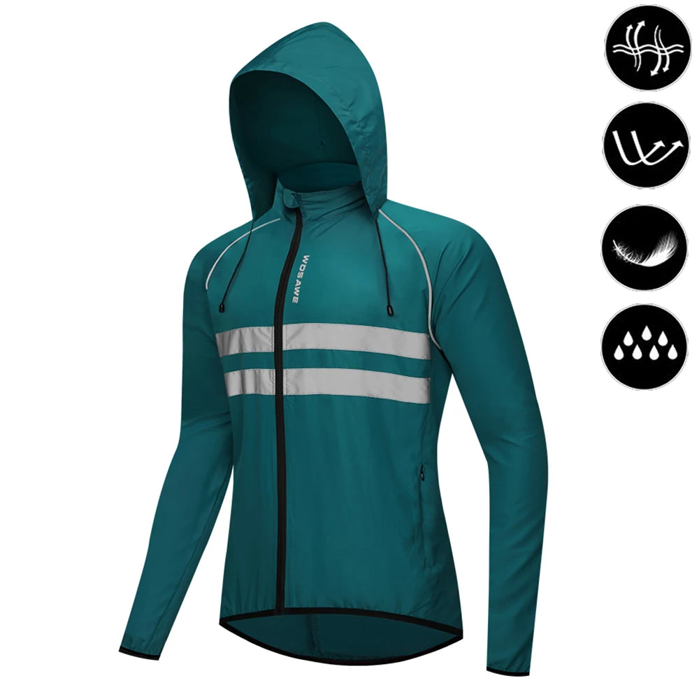 Vridezone Men’s Packable Reflective E-Bike Windbreaker Jacket