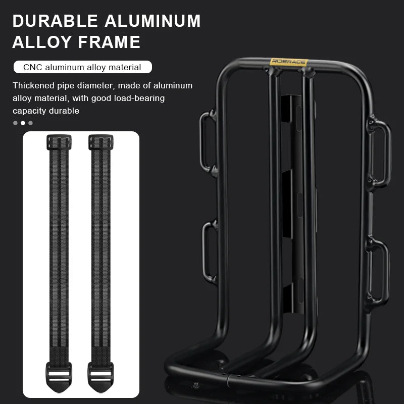Bicycle Front Fork Shelf Bike Front Rack Carrier Pannier Aluminum Alloy Outdoor Cycling Racks Load Bearing Luggage Shelf Bracket