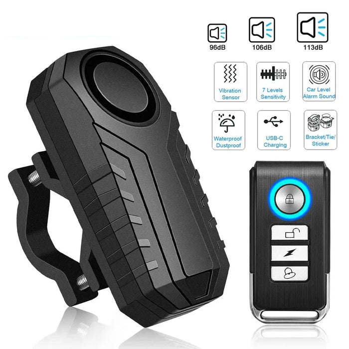 Vridezone 113 dB Wireless E-Bike Anti-Theft Alarm