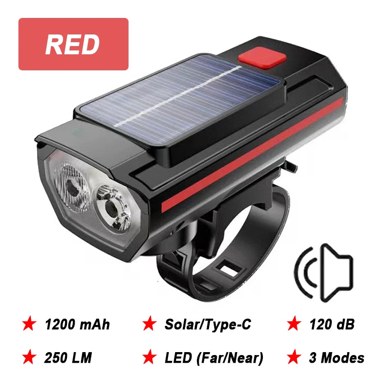 Vridezone 2000 Lumen 4000 mAh Solar E-Bike Headlight