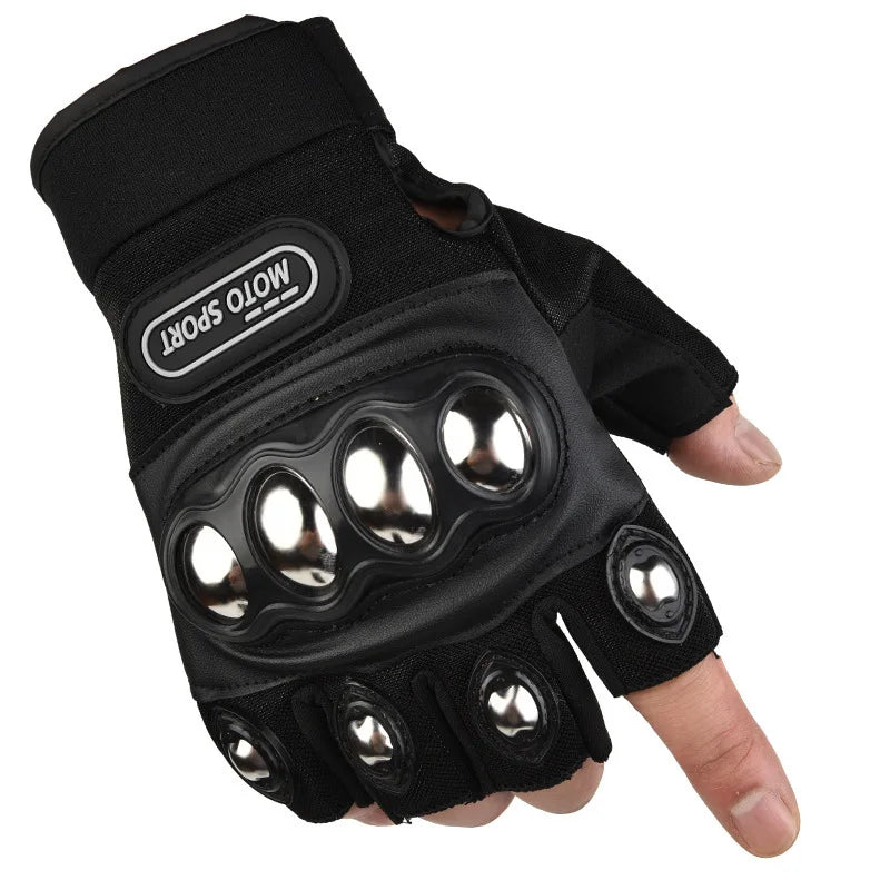 Vridezone Armoured Half-Finger E-Bike Riding Gloves