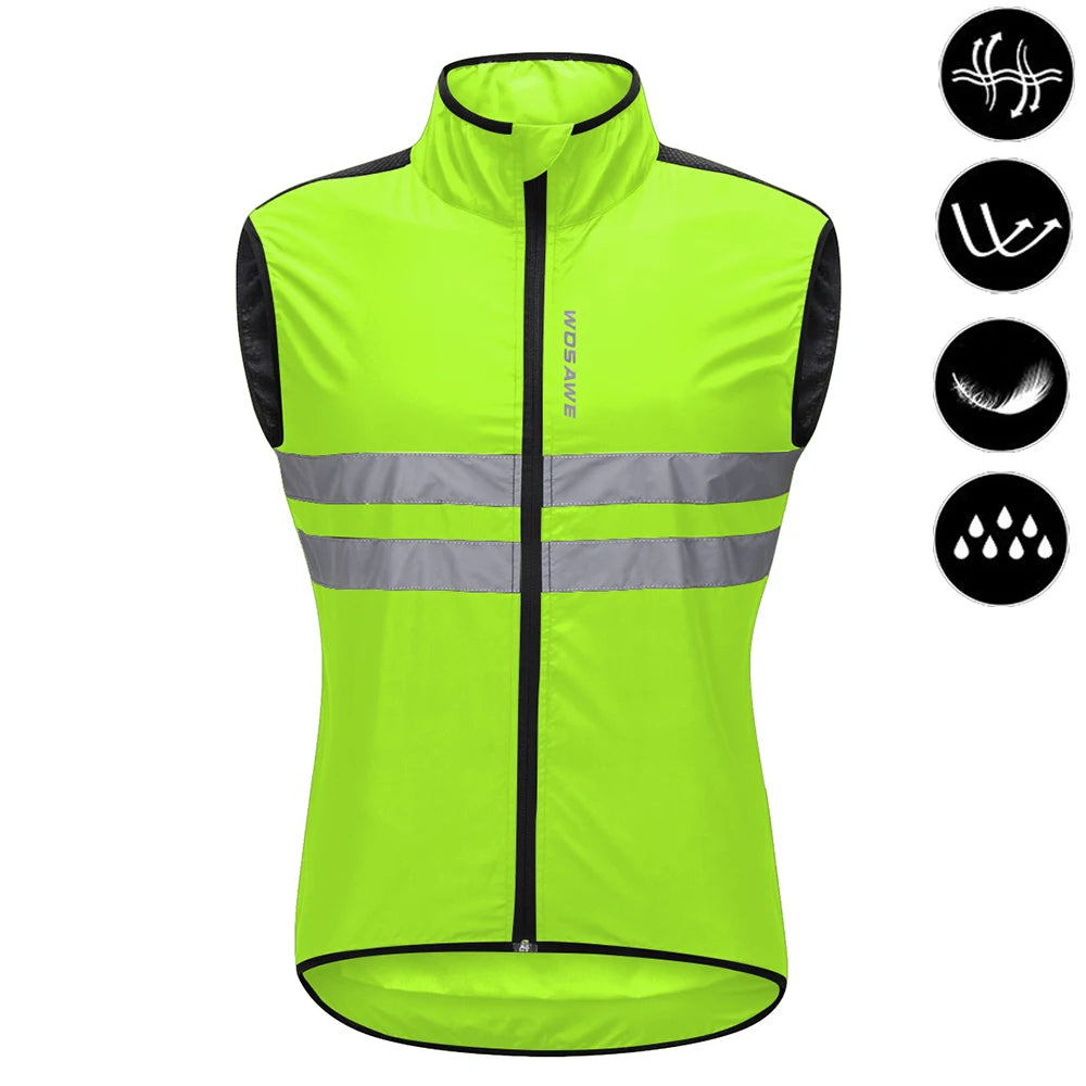 Vridezone Men’s Packable Reflective E-Bike Windbreaker Jacket